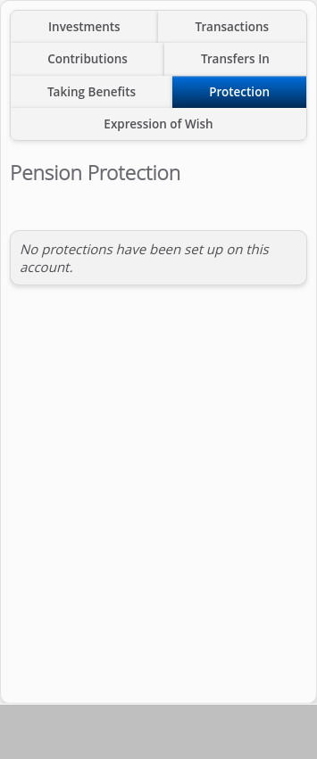 Role-Adviser > 06 Account Summary - NO DATA > Lower tabs